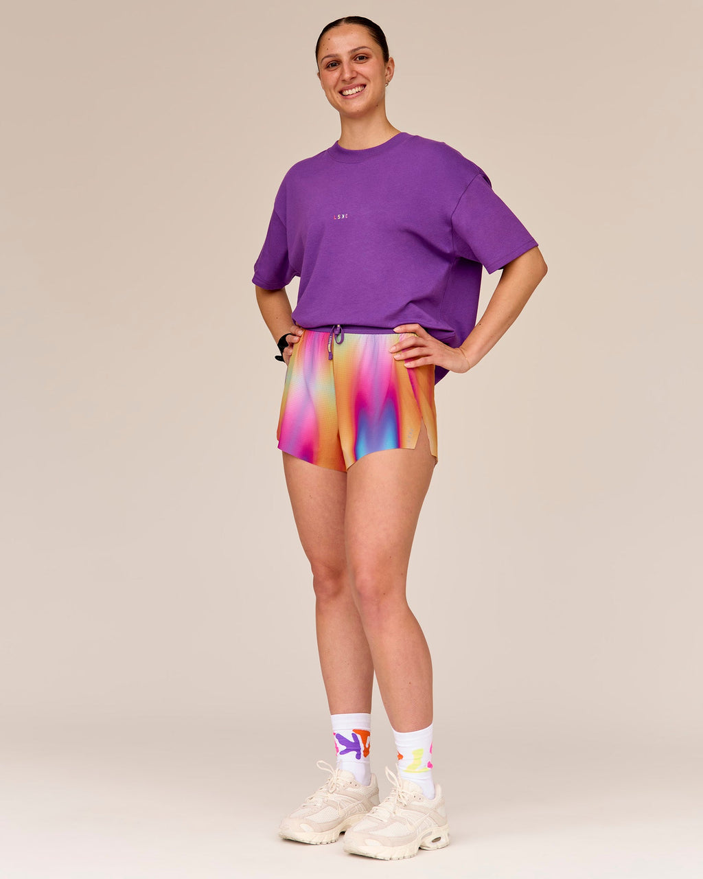 Pride Sticker Boxy Tee - Fresh Purple