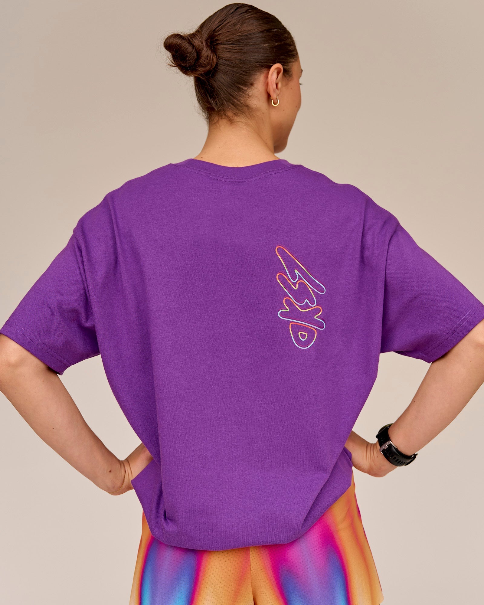 Pride Sticker Boxy Tee - Fresh Purple