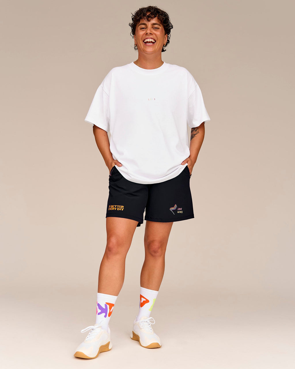 Pride Sticker Boxy Tee - White