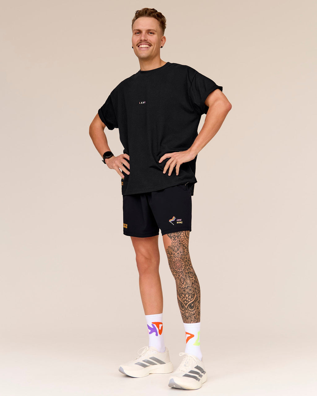 Pride Sticker Boxy Tee - Black
