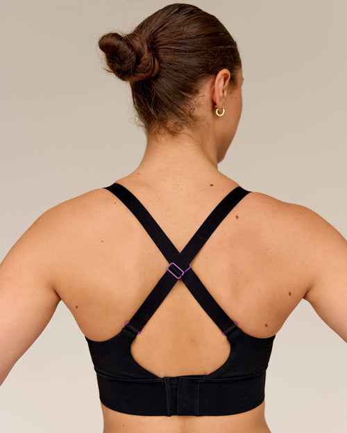 Accelerate Graphic Sports Bra - Black-Radiate