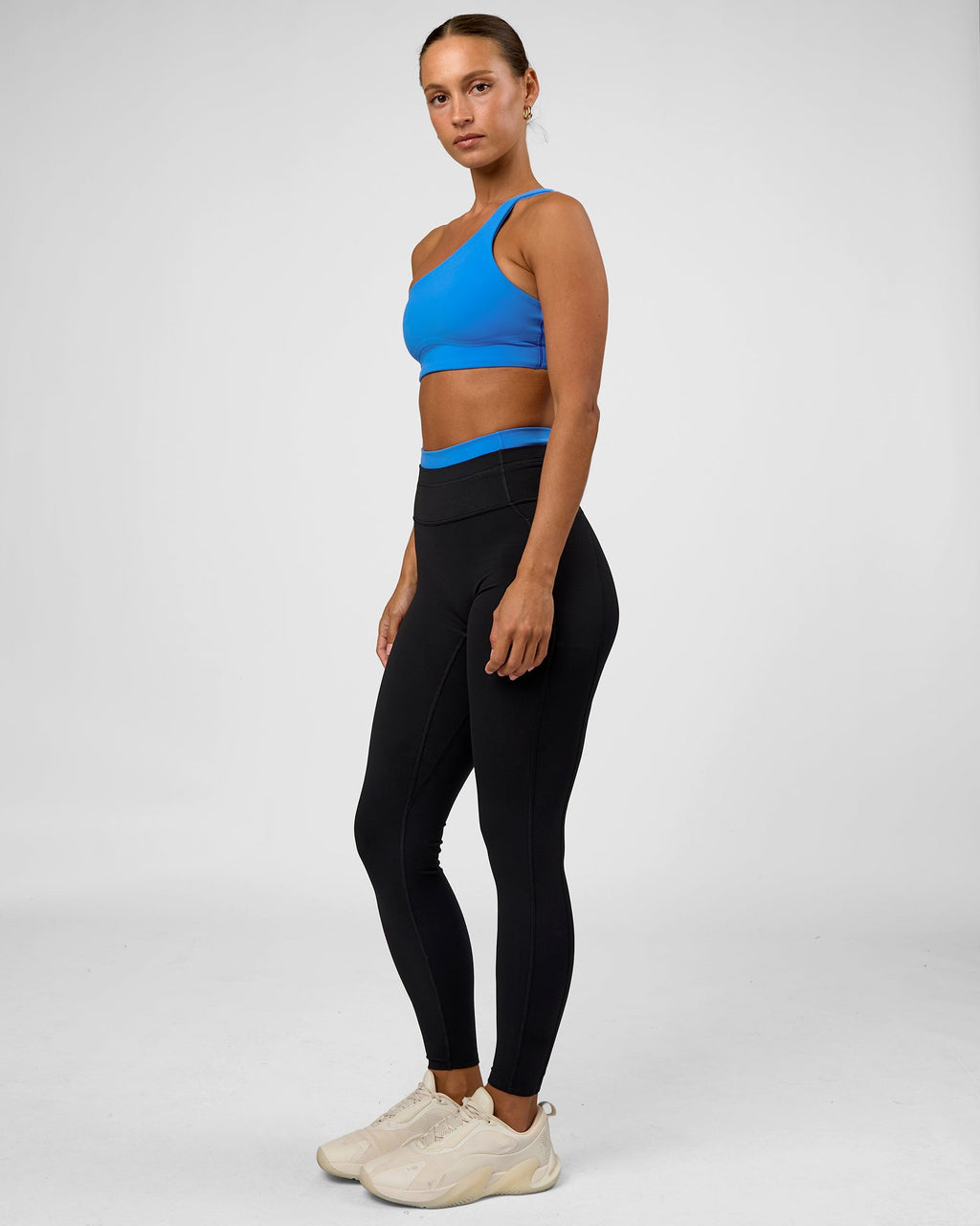 Liberate High-Rise Full Length Legging Pockets - Black-Palace Blue
