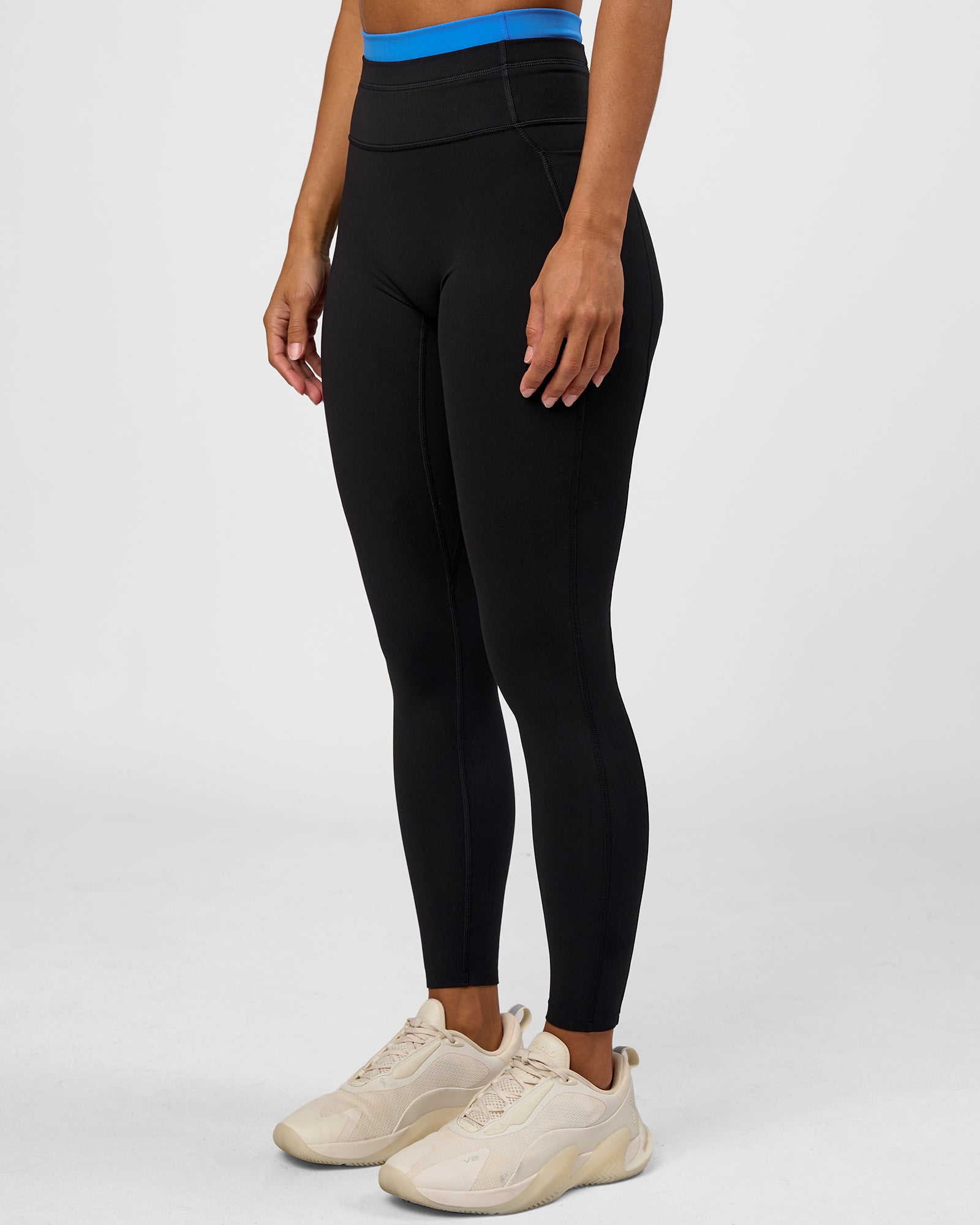 Liberate High-Rise Full Length Legging Pockets - Black-Palace Blue