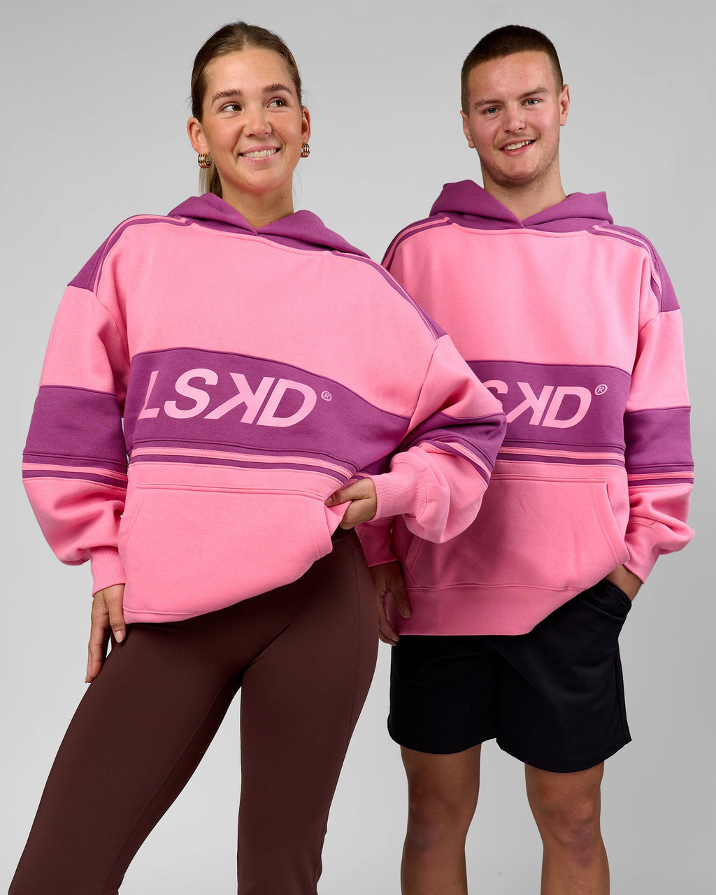 A-Team Oversized Hoodie - Candy Pink-Boysenberry
