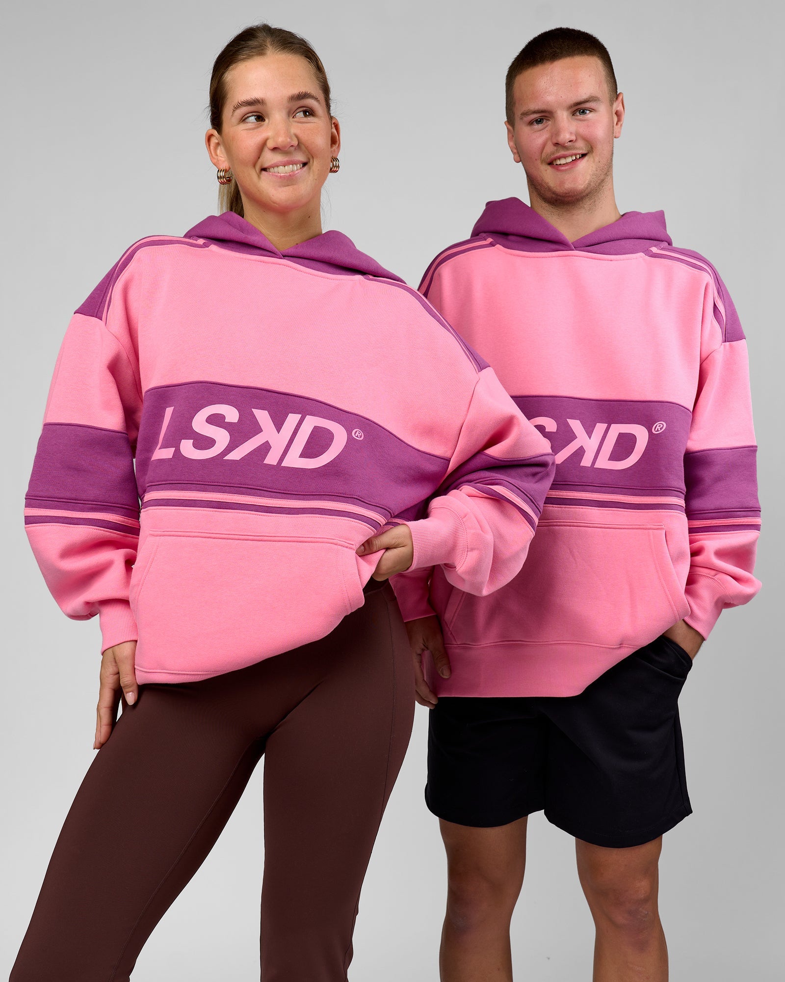 A-Team Oversized Hoodie - Candy Pink-Boysenberry