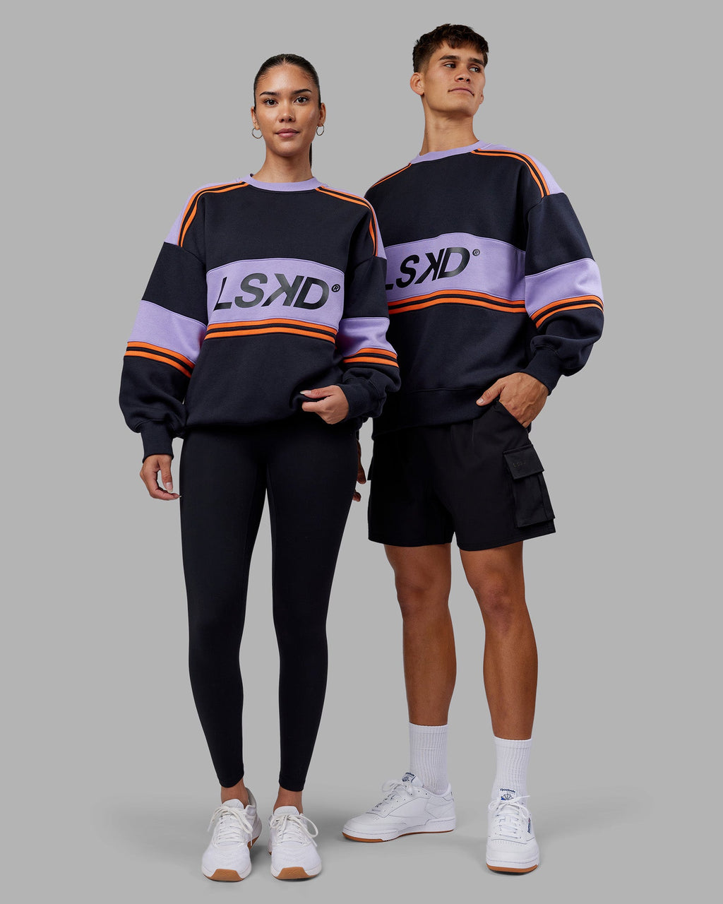 A-Team Sweater Oversize - Caviar-Violet Ray