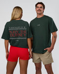 Merry Journey FLXCotton Oversized Tee - Vital Green-White