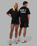 Pressure is a Privilege FLXCotton Oversized Tee - Black-Power Cobalt