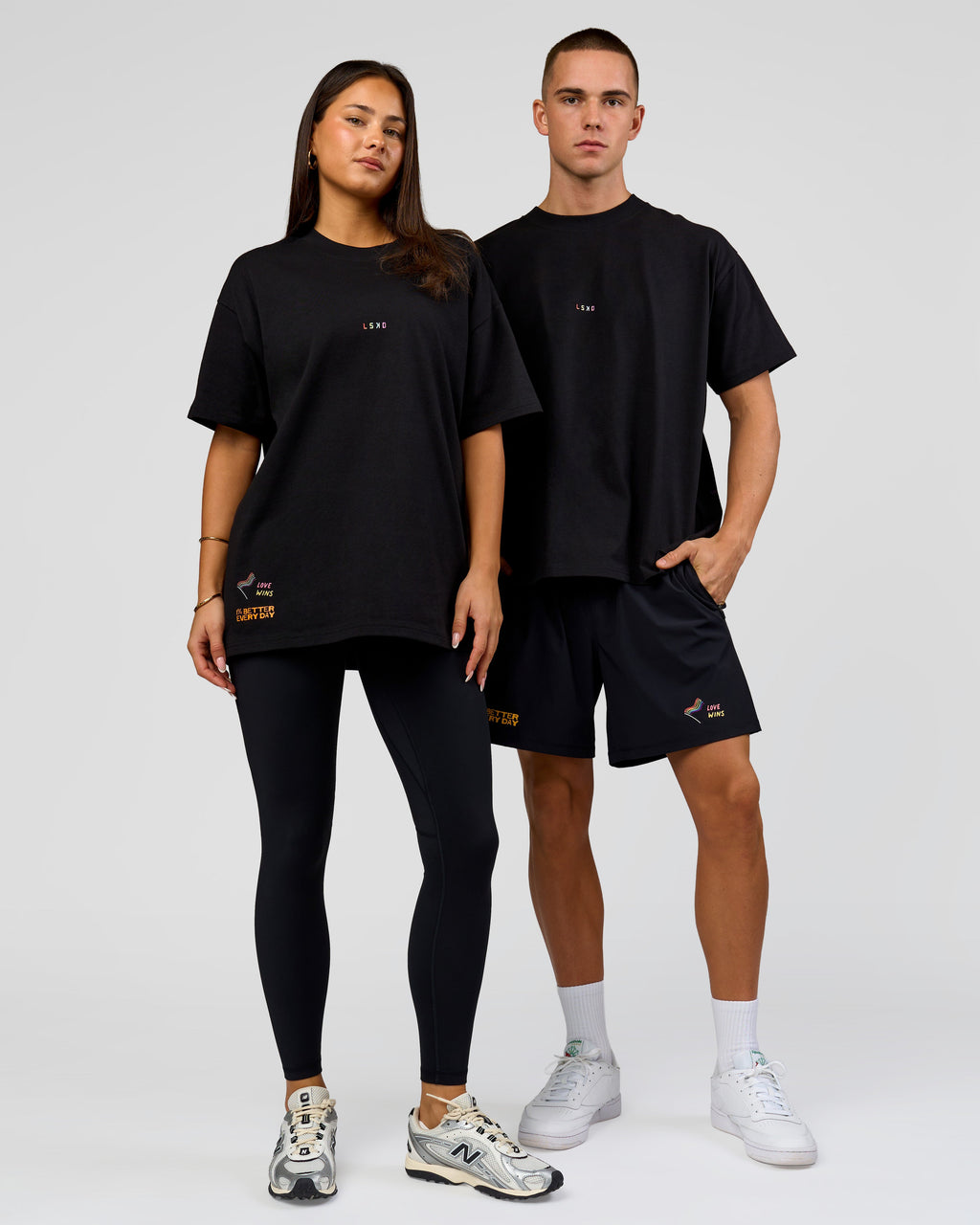 Pride Sticker Boxy Tee - Black