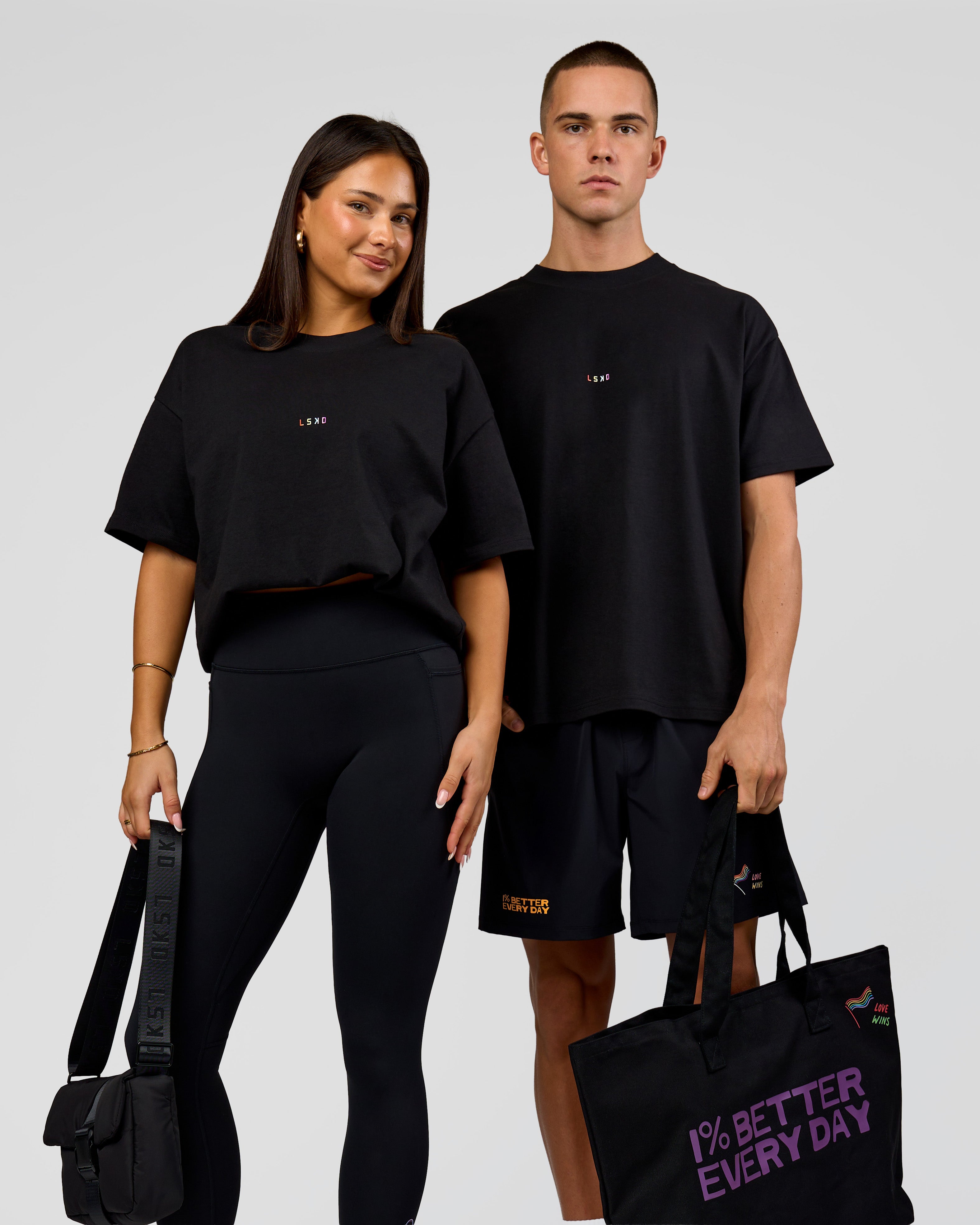Pride Sticker Boxy Tee - Black