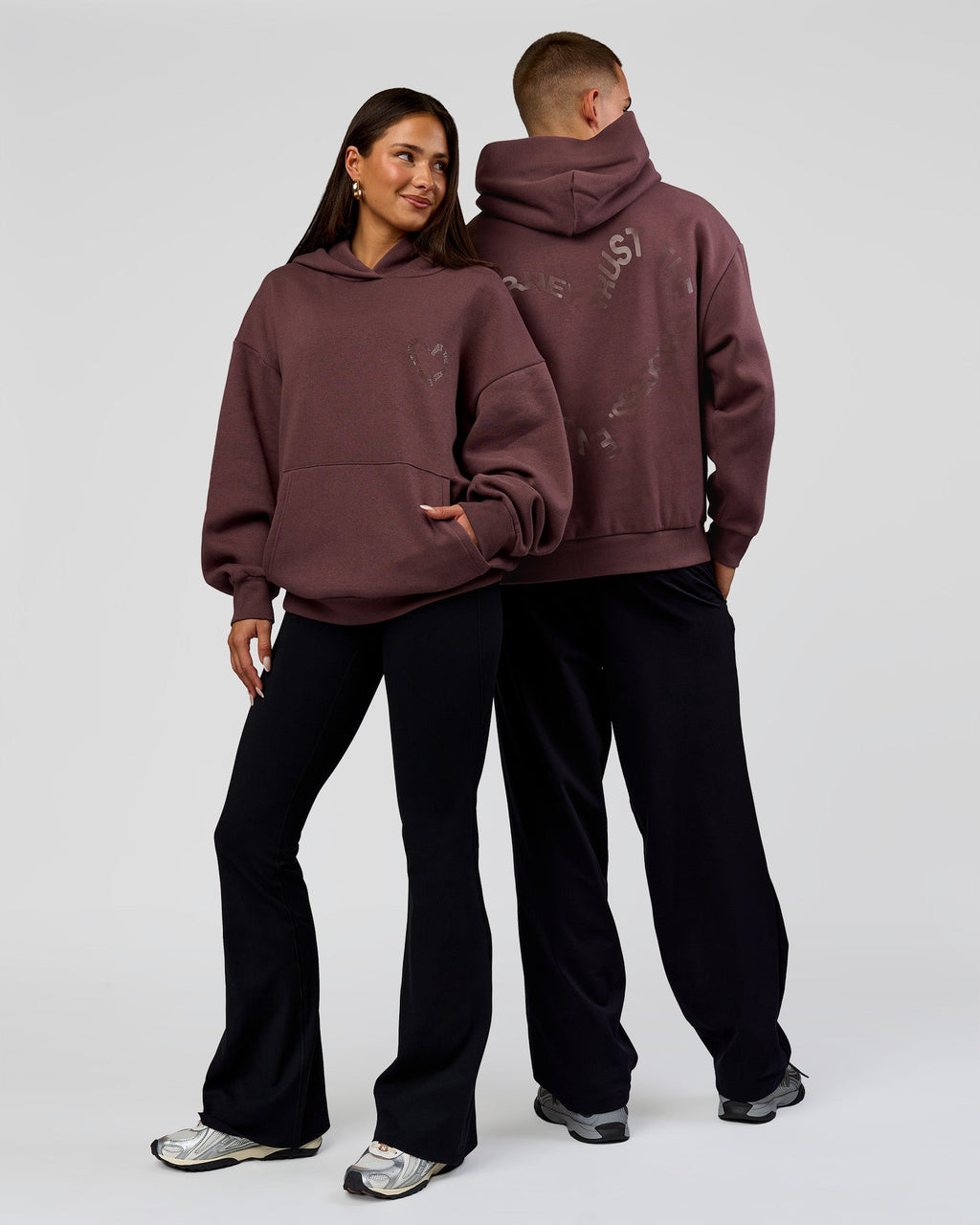 Unisex Love The Process Oversize Hoodie - Cocoa Powder-Hot Chocolate