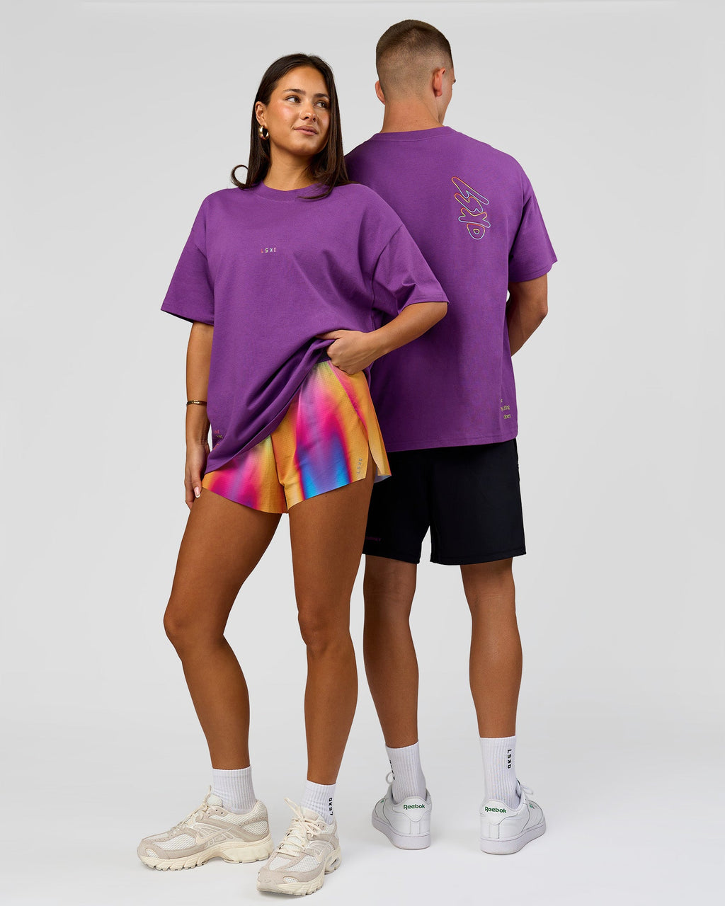 Pride Sticker Boxy Tee - Fresh Purple