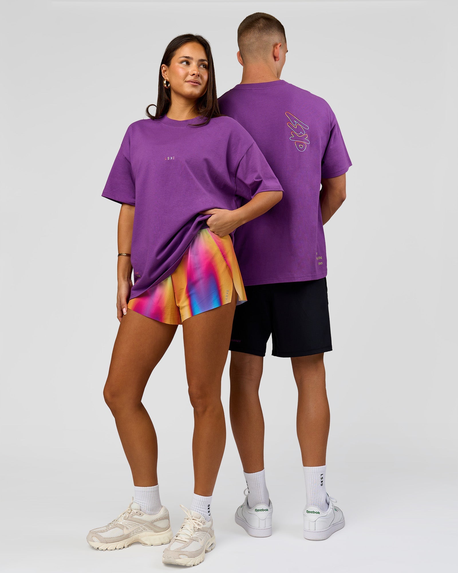 Pride Sticker Boxy Tee - Fresh Purple