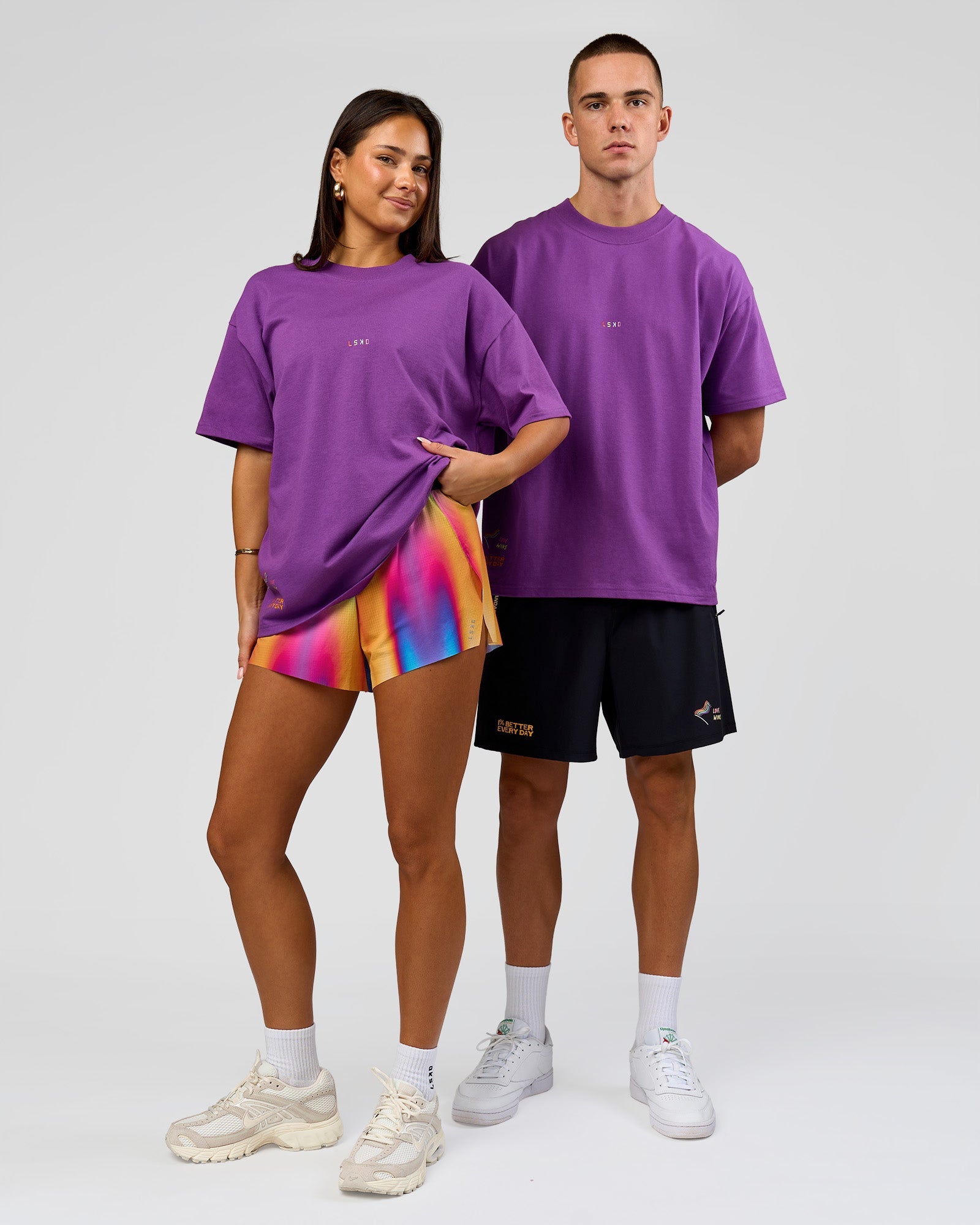 Pride Sticker Boxy Tee - Fresh Purple