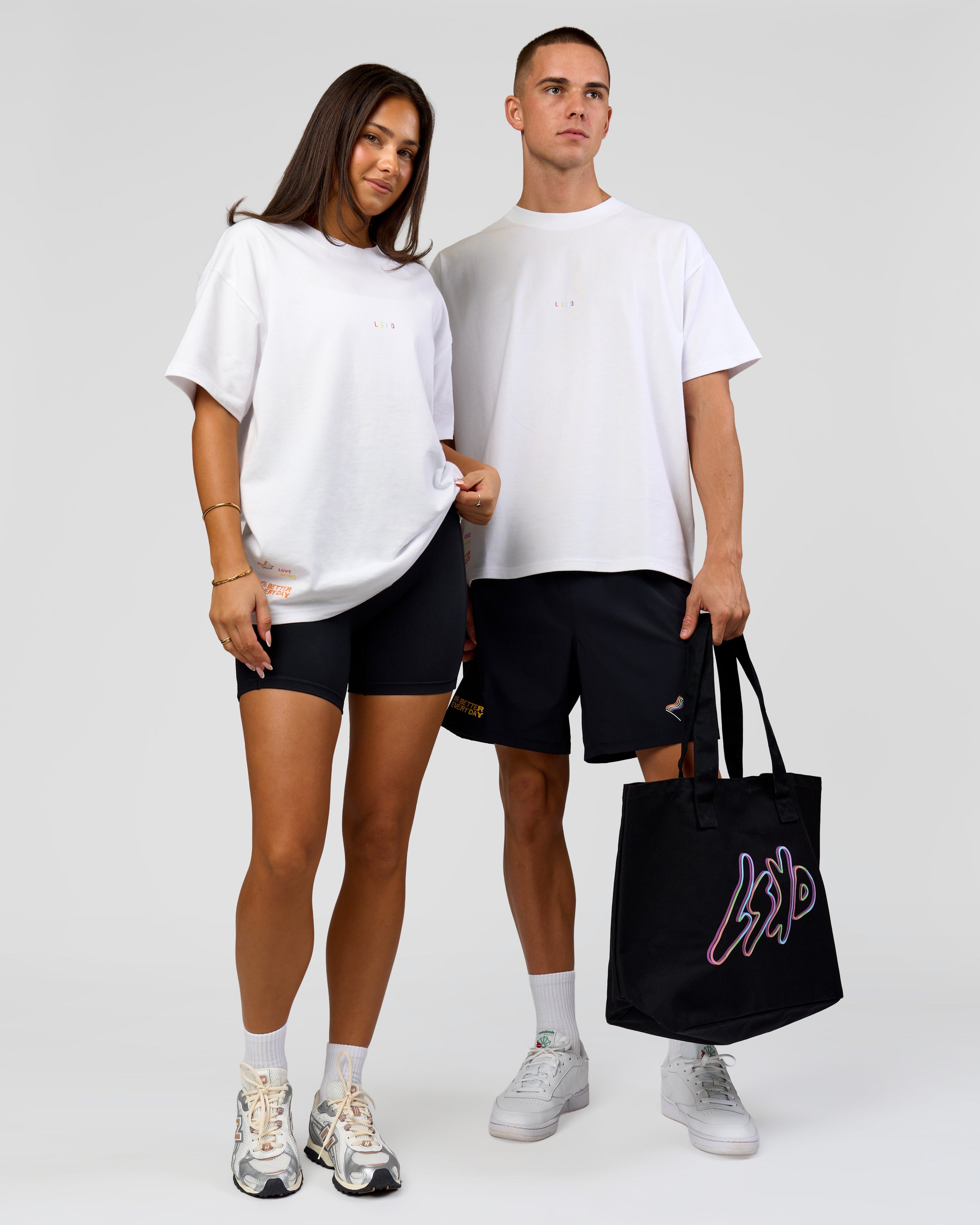 Pride Sticker Boxy Tee - White