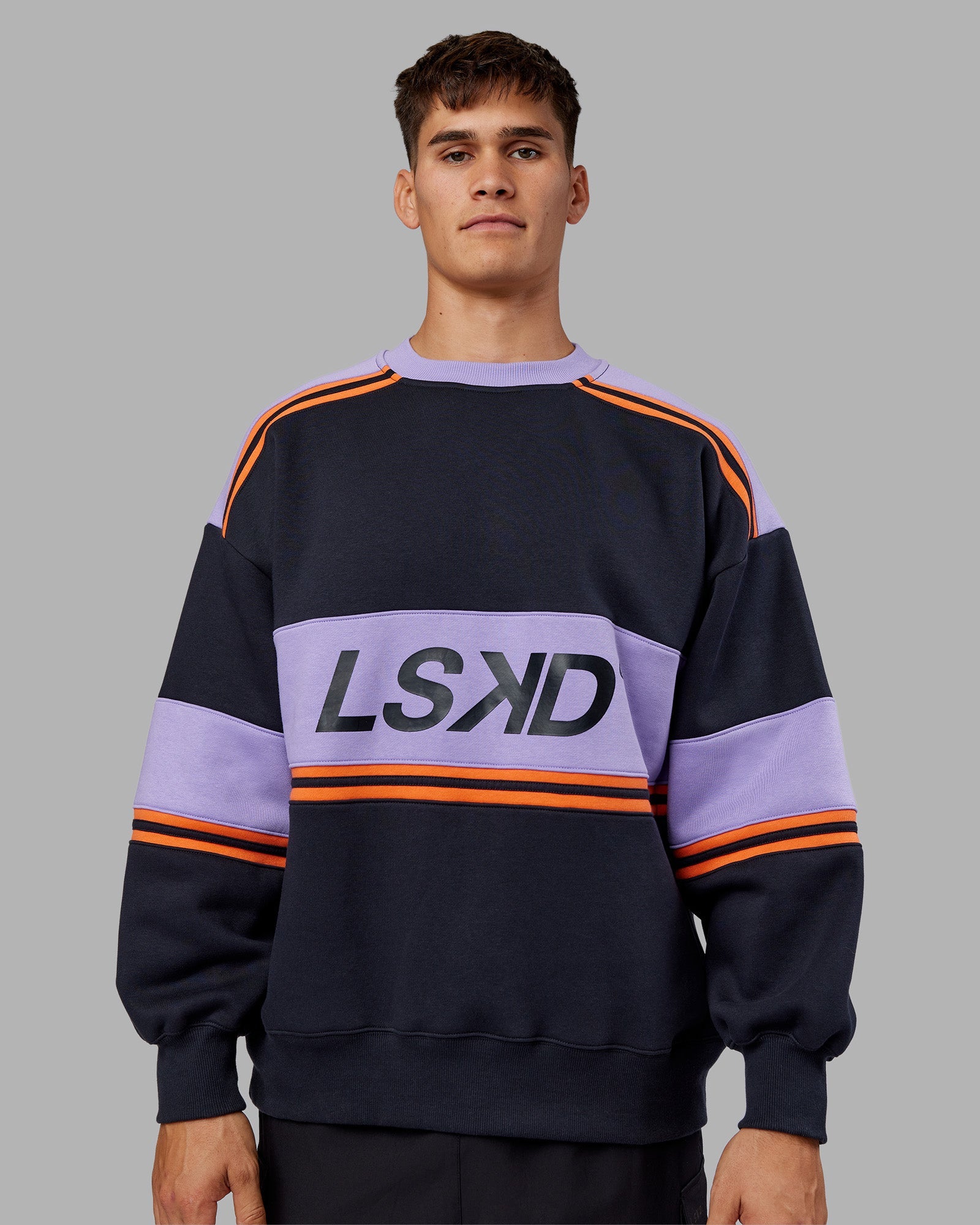 A-Team Sweater Oversize - Caviar-Violet Ray