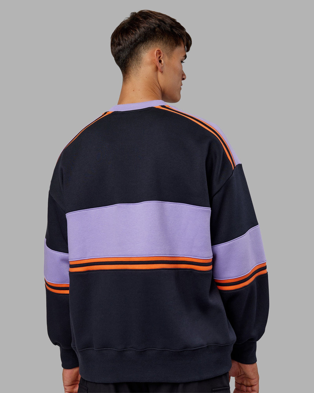 A-Team Sweater Oversize - Caviar-Violet Ray