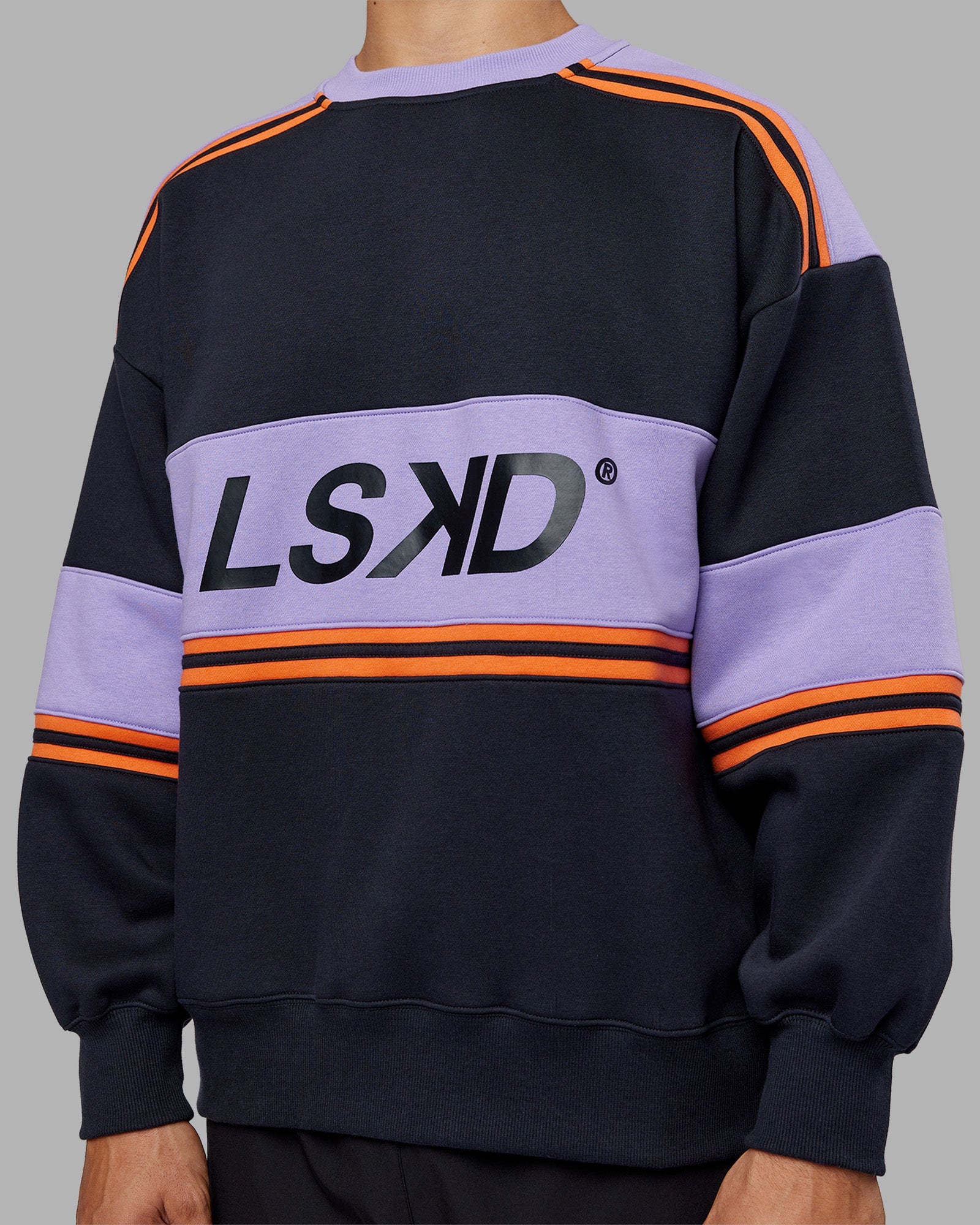 A-Team Sweater Oversize - Caviar-Violet Ray