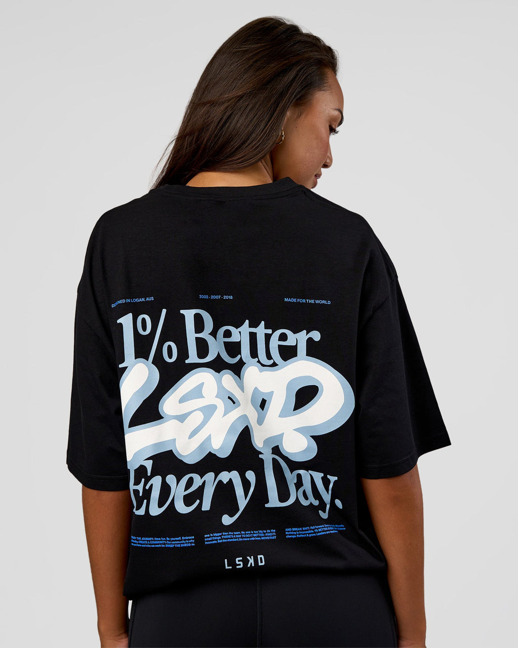Break Through FLXCotton Oversized Tee - Black-Open Air