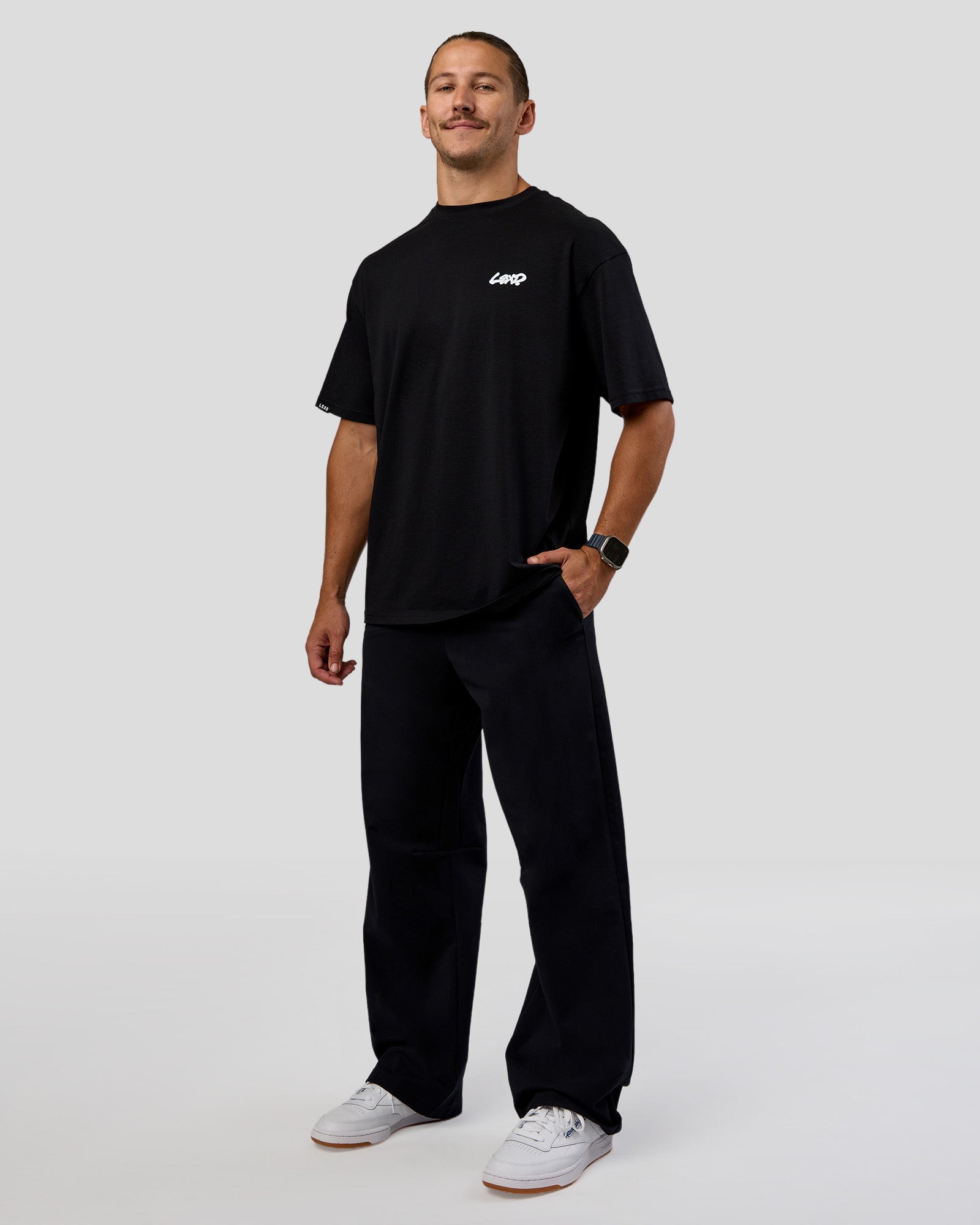 Break Through FLXCotton Oversized Tee - Black-Open Air