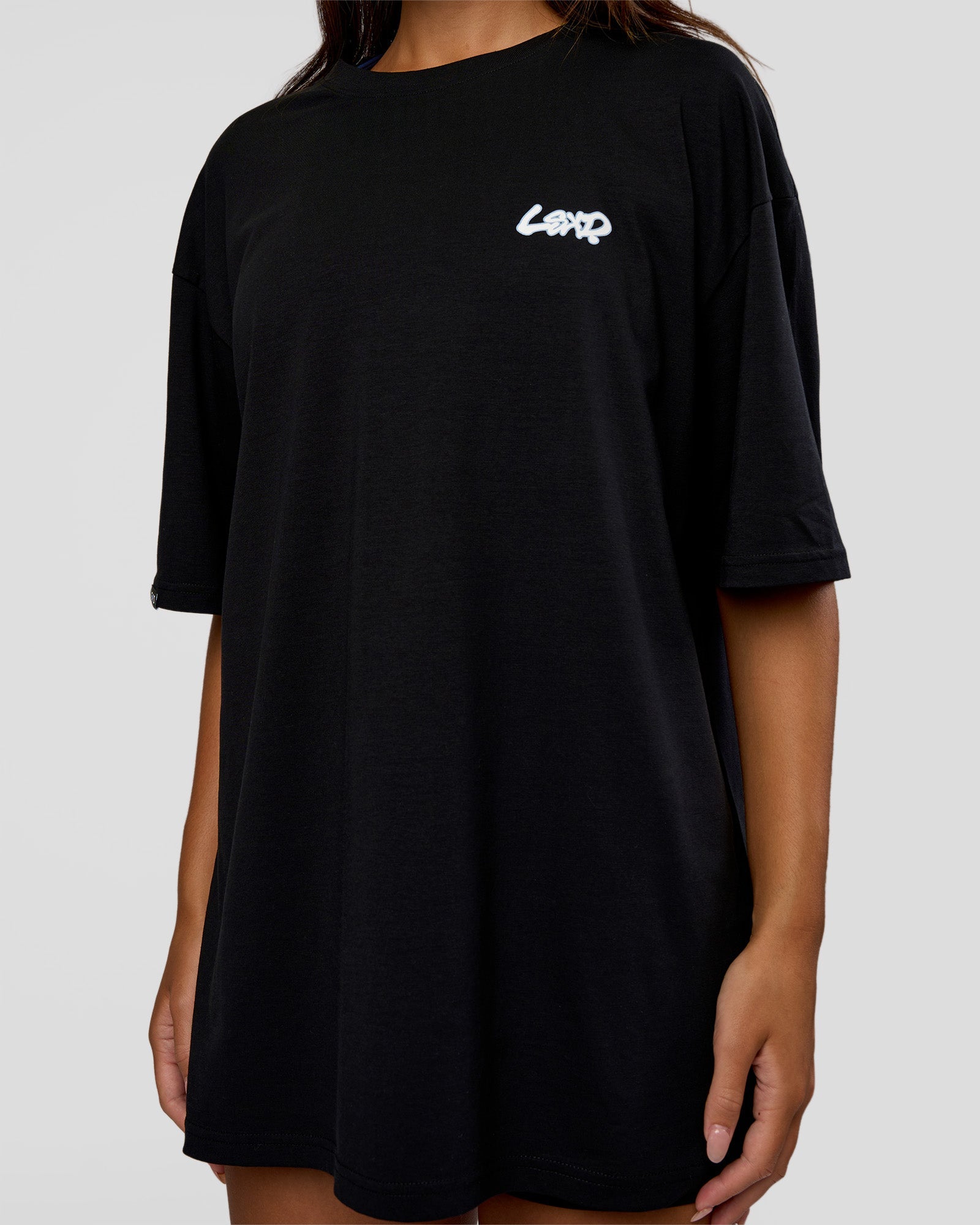 Break Through FLXCotton Oversized Tee - Black-Open Air