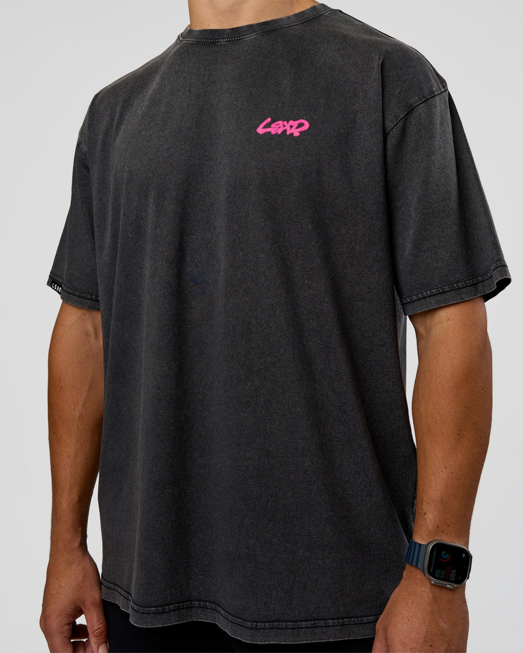 Break Through FLXCotton Oversized Tee - Black-Plum Caspia