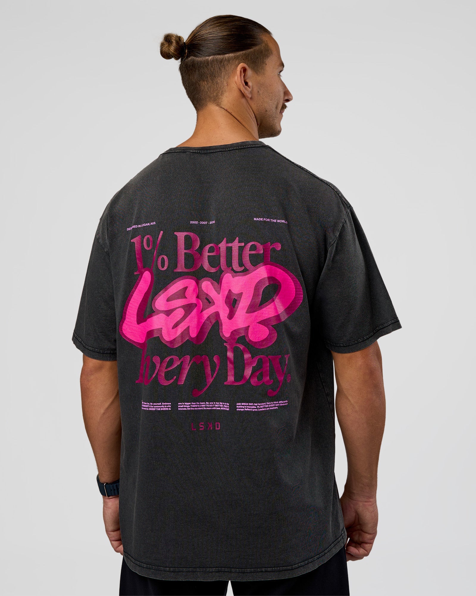 Break Through FLXCotton Oversized Tee - Black-Plum Caspia