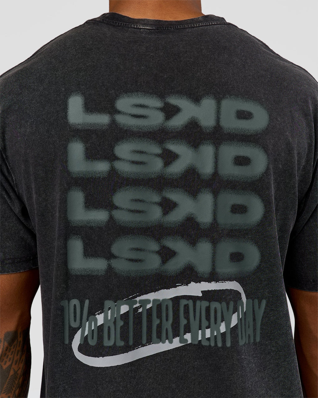 Everyday Elevation FLXCotton Oversized Tee - Black Washed-Carbon Green