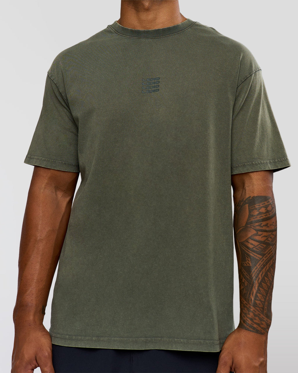 Everyday Elevation FLXCotton Oversized Tee - Carbon Green Washed -White