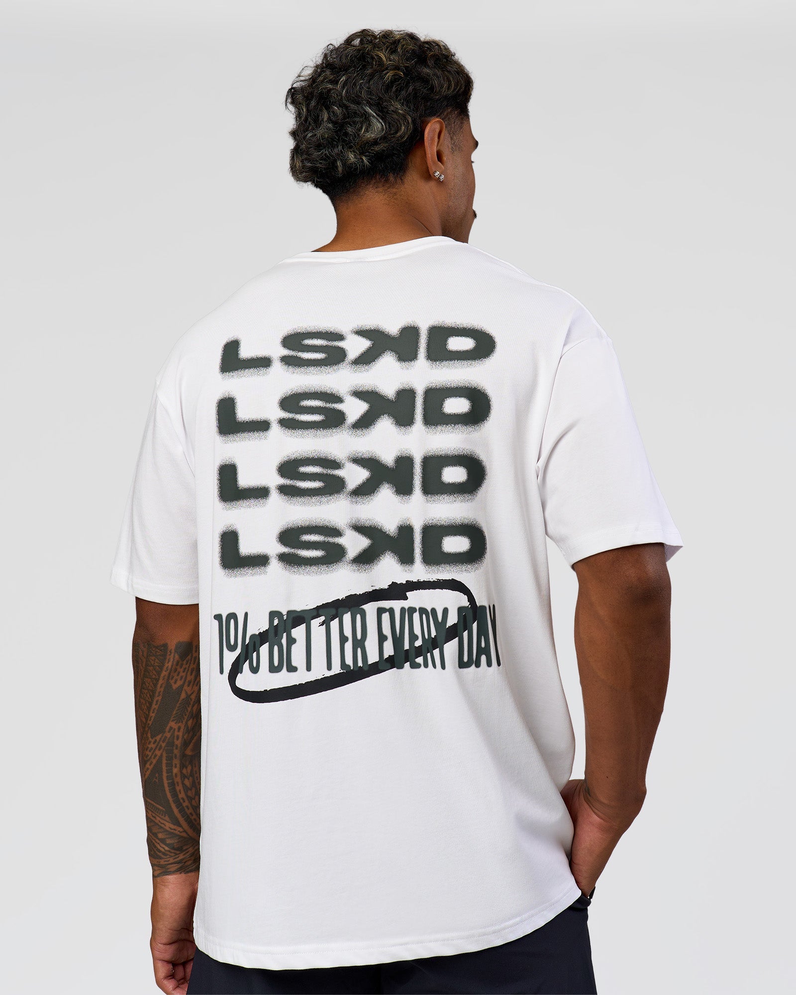 Everyday Elevation FLXCotton Oversized Tee - White-Carbon Green