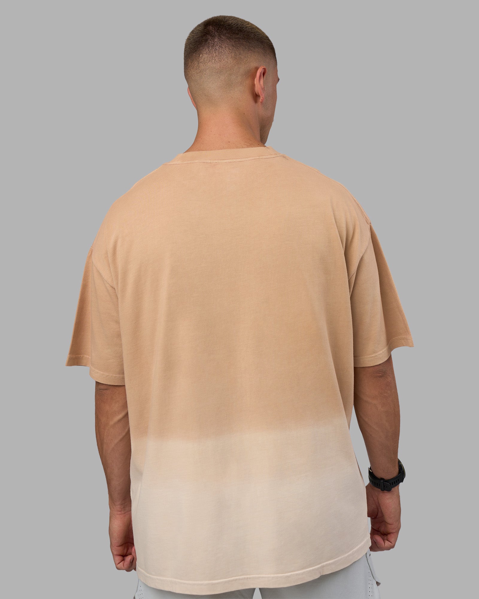 Faded Heavyweight Oversized Tee - Warm Smoke-White
