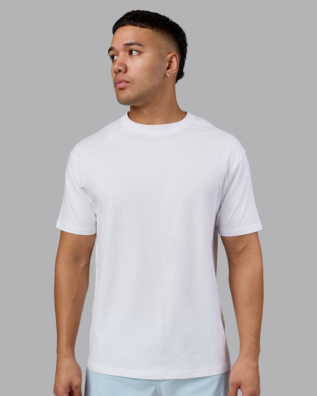 Love The Run FLXCotton Tee Oversize - White-Dark Moss