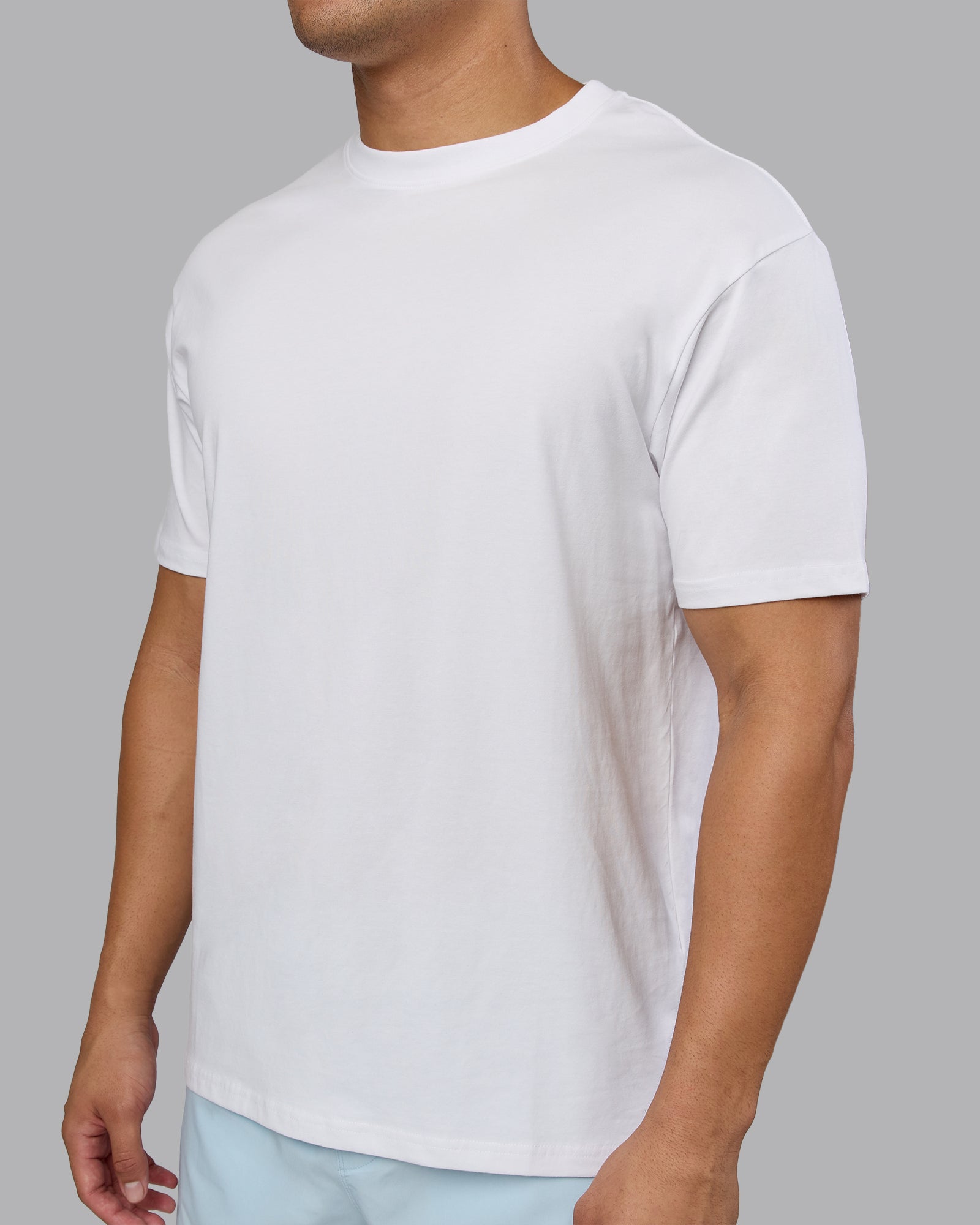 Love The Run FLXCotton Tee Oversize - White-Dark Moss