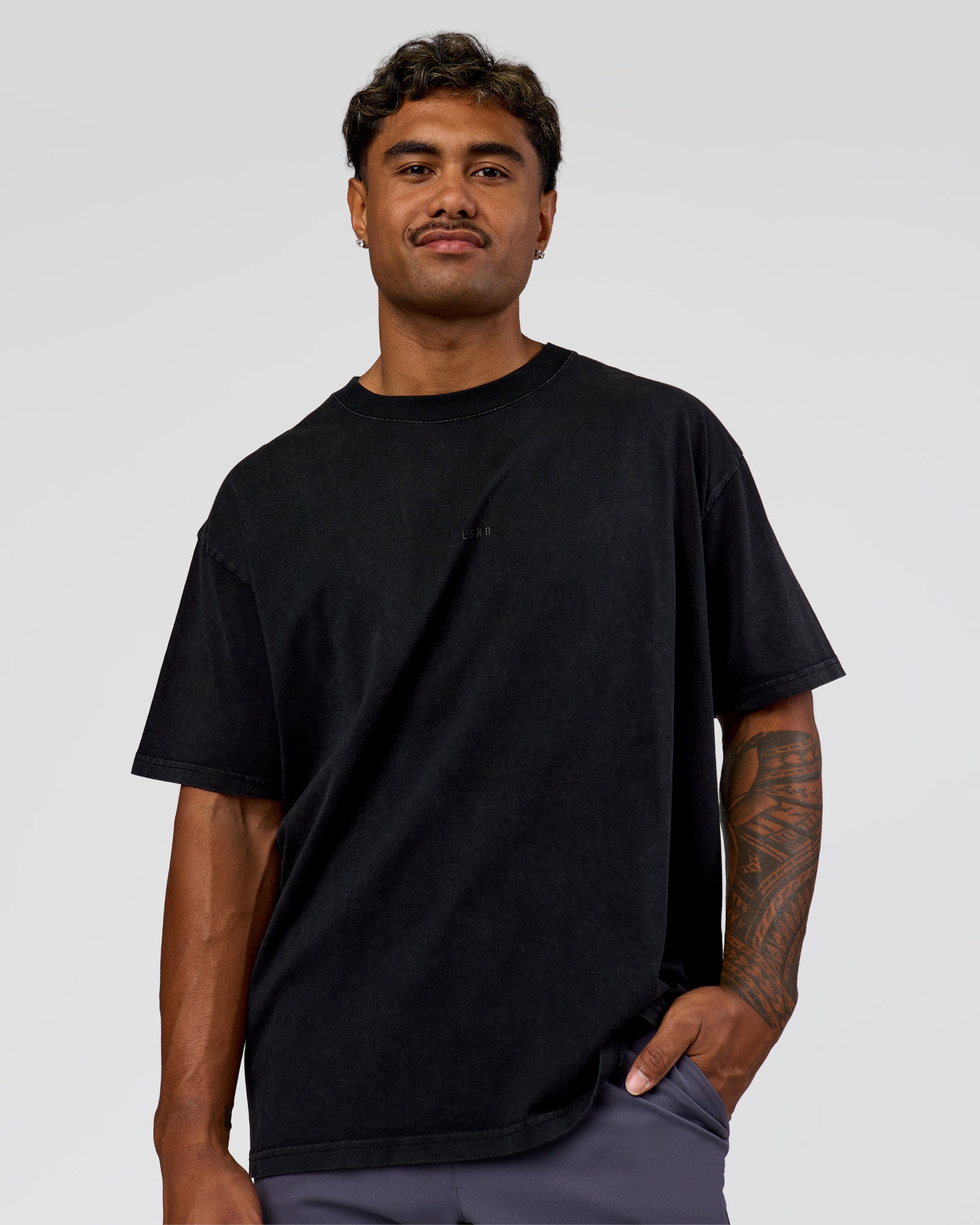 Memory In Motion Heavyweight Oversized Tee - Black Washed