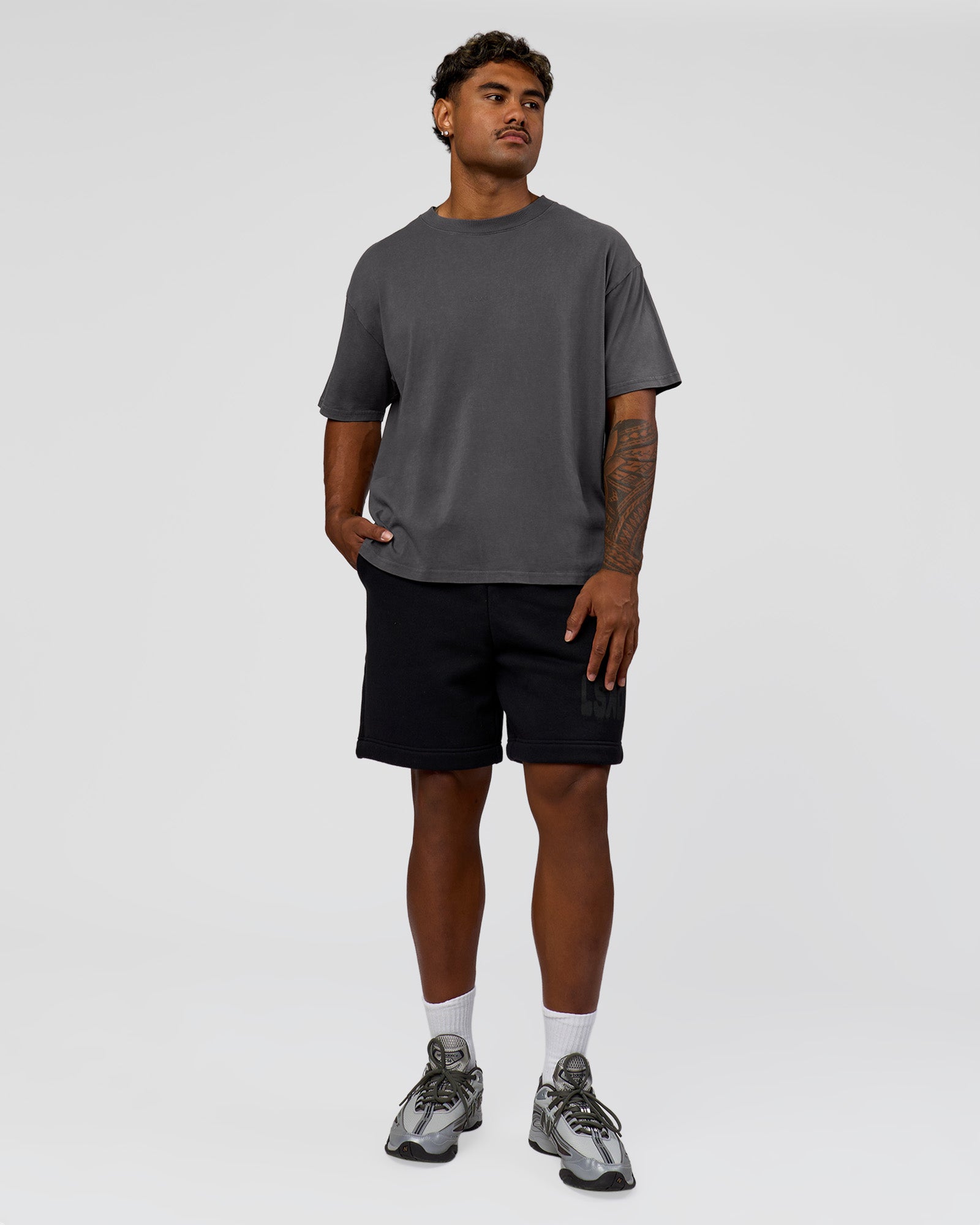 Memory In Motion Heavyweight Oversized Tee - Dark Storm Washed