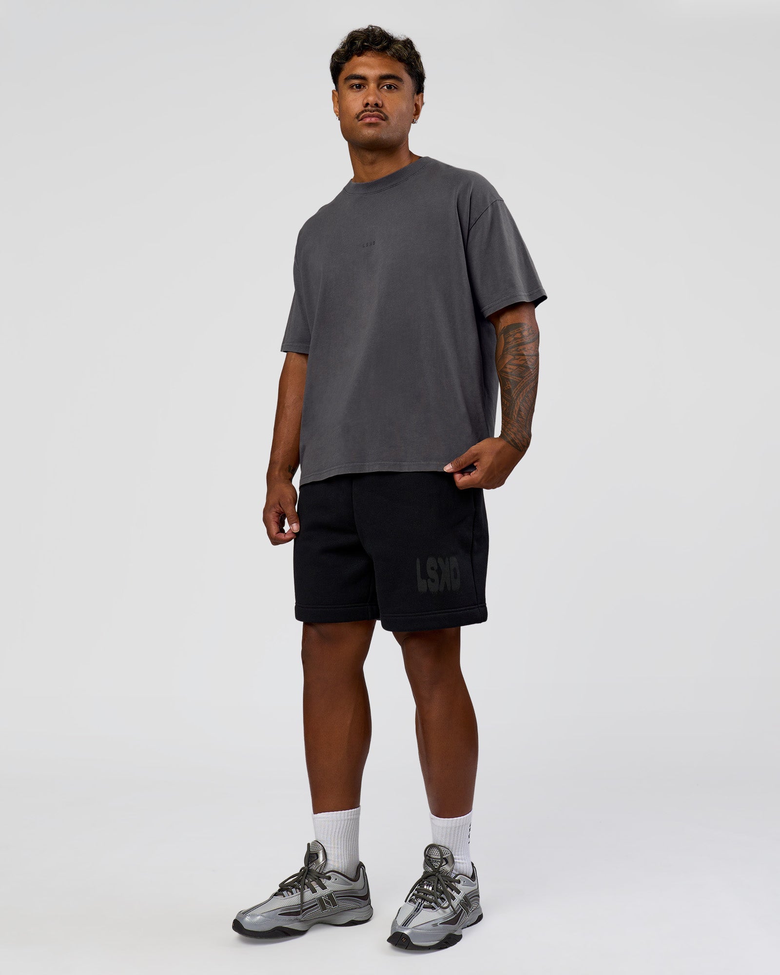 Memory In Motion Heavyweight Oversized Tee - Dark Storm Washed