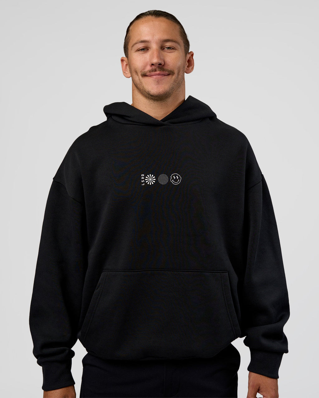 Trust The Process Unisex Oversized Hoodie - Black-White