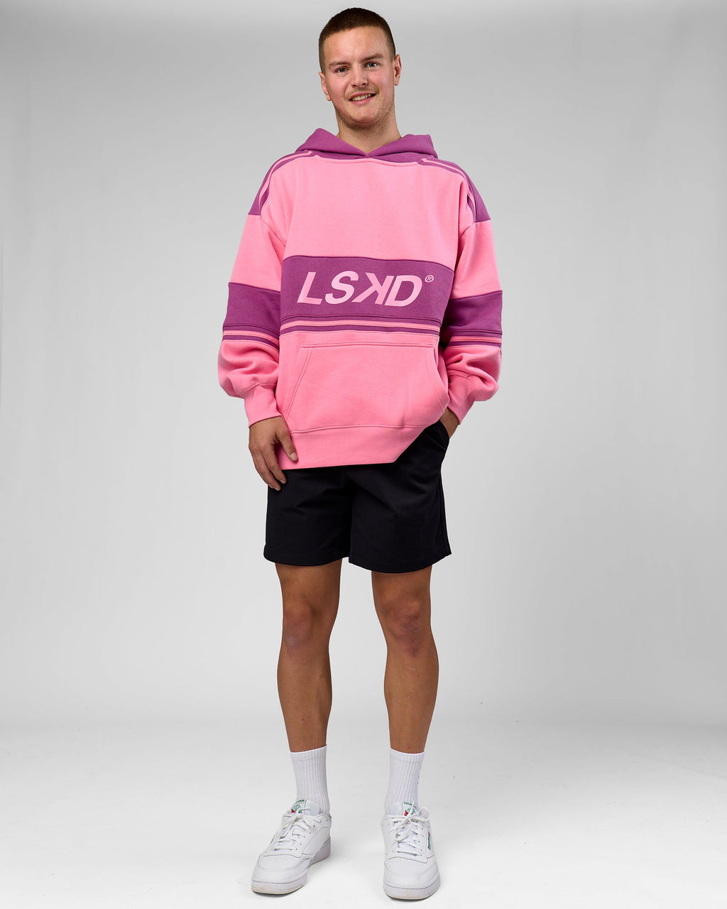 A-Team Oversized Hoodie - Candy Pink-Boysenberry