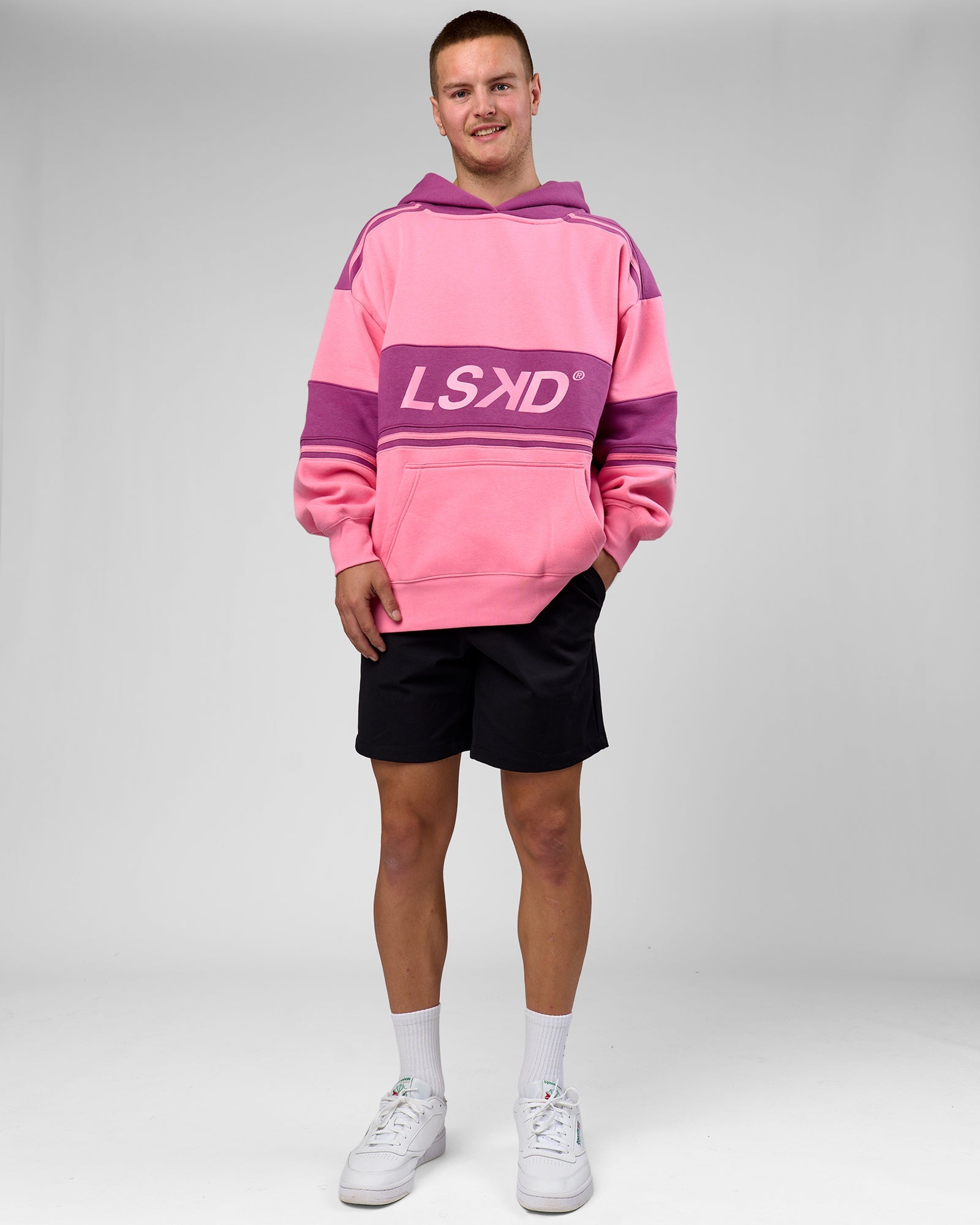 A-Team Oversized Hoodie - Candy Pink-Boysenberry