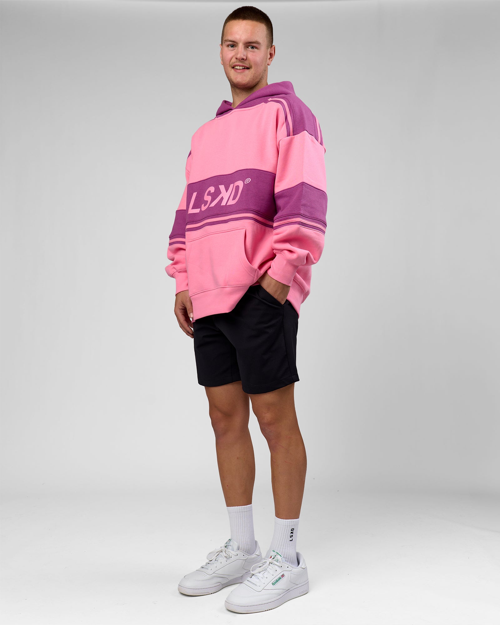 A-Team Oversized Hoodie - Candy Pink-Boysenberry