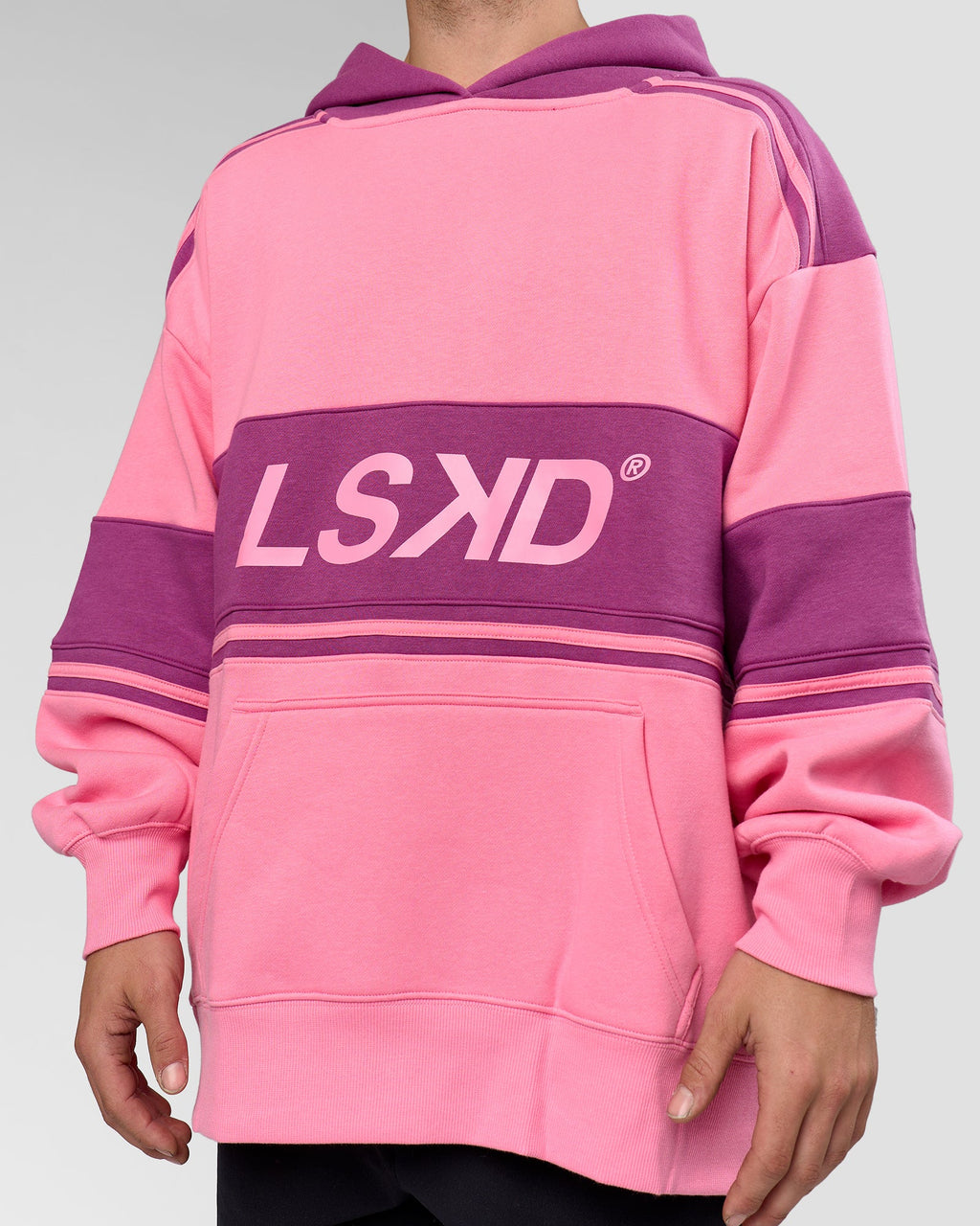 A-Team Oversized Hoodie - Candy Pink-Boysenberry