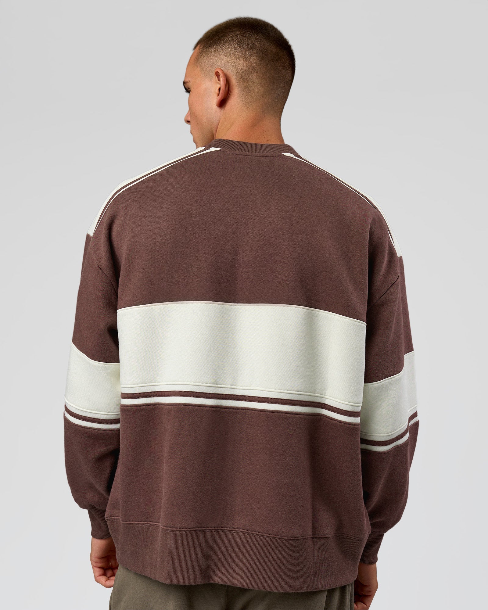 A-Team Sweater Oversize - Cocoa Powder-Off White