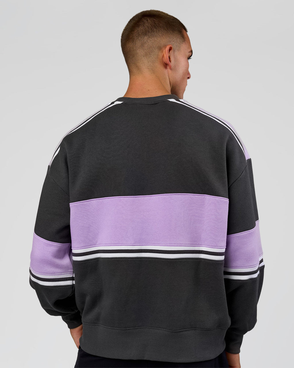 A-Team Sweater Oversize - Dark Storm-Pale Lilac