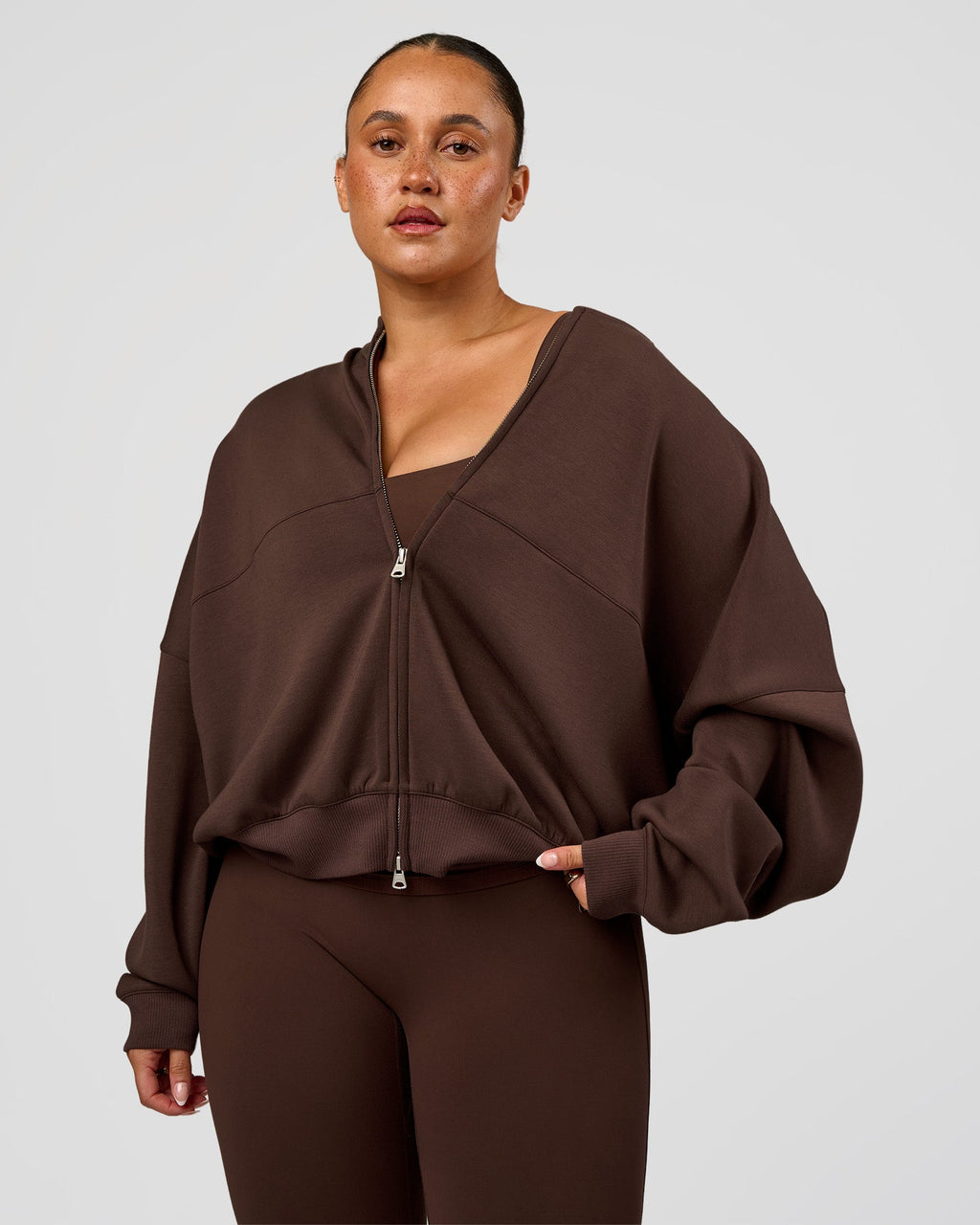 CF Elevate SoftTouch Bomber - Hot Chocolate