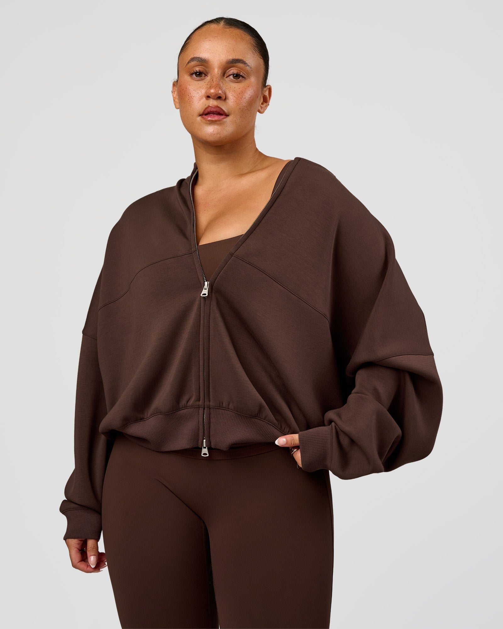 CF Elevate SoftTouch Bomber - Hot Chocolate