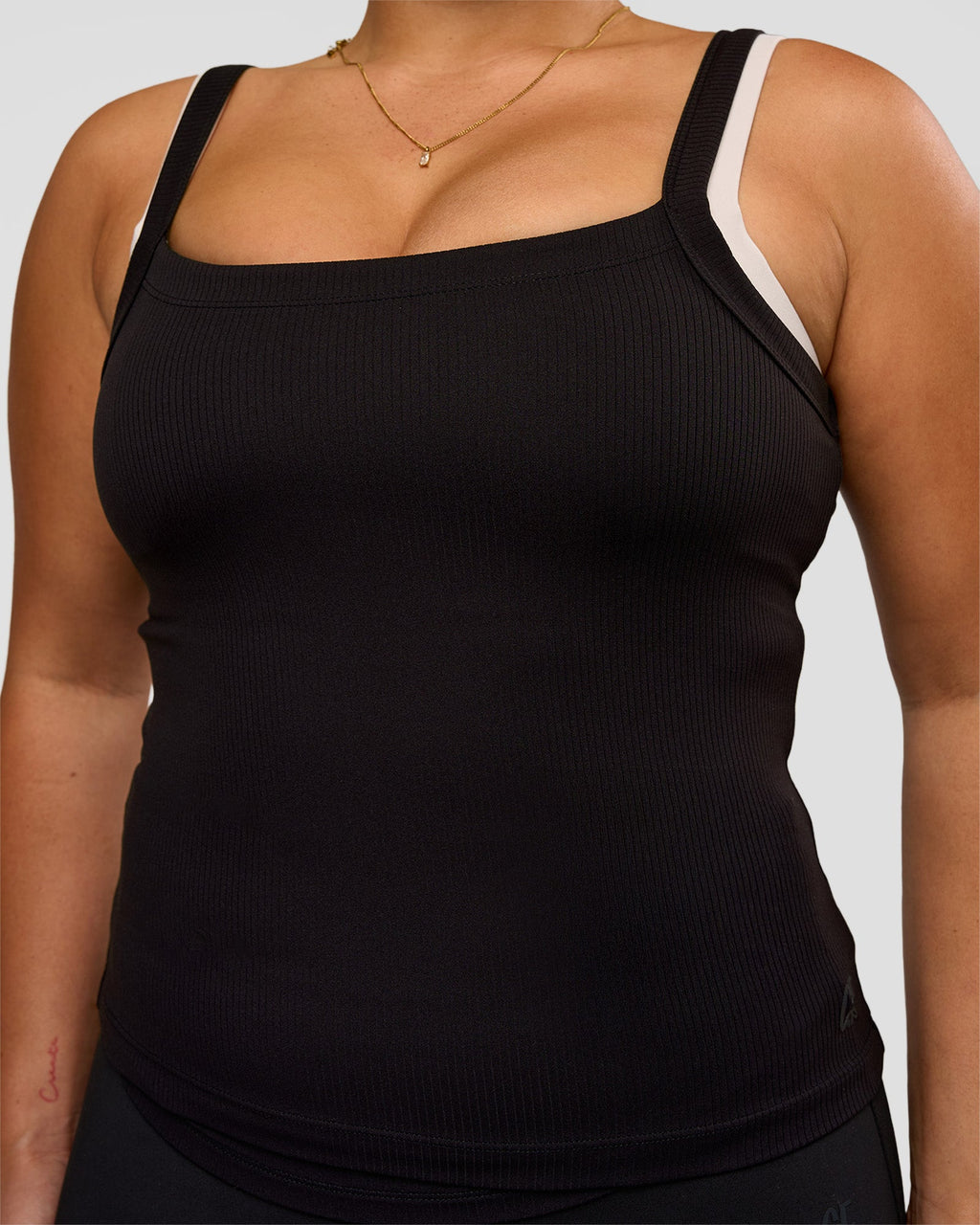 CF Move Through It Rib Tank - Black