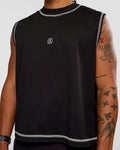 CF Unisex Oversized Heavyweight Boxed Tank - Black-CF X LSKD Sport