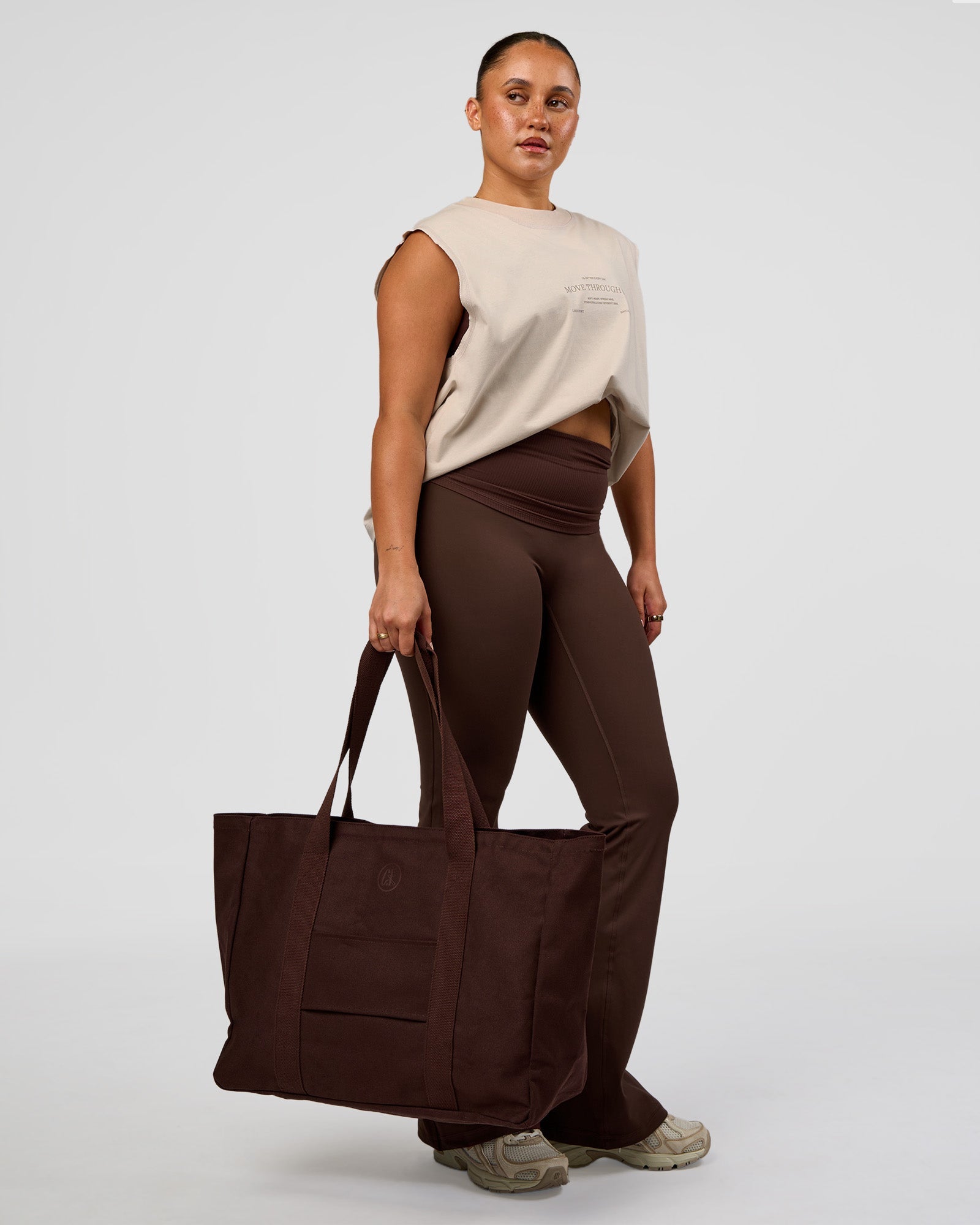CF Unisex Oversized Heavyweight Boxed Tank - Clay-CF Move Through It