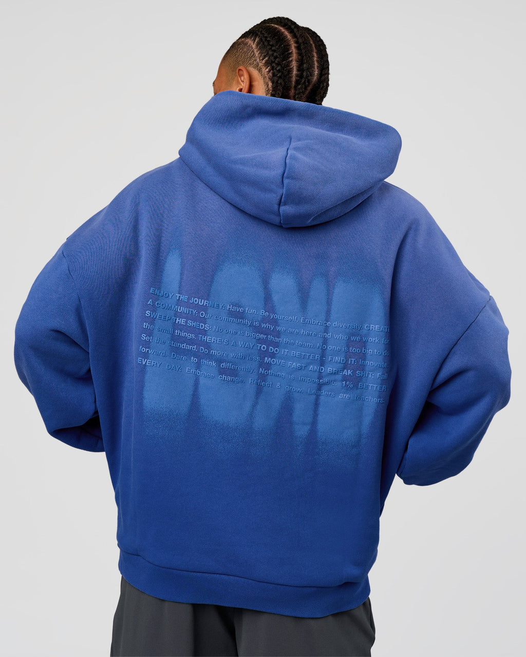 Memory In Motion Ultra Heavyweight Washed Hoodie - Electric Indigo Washed