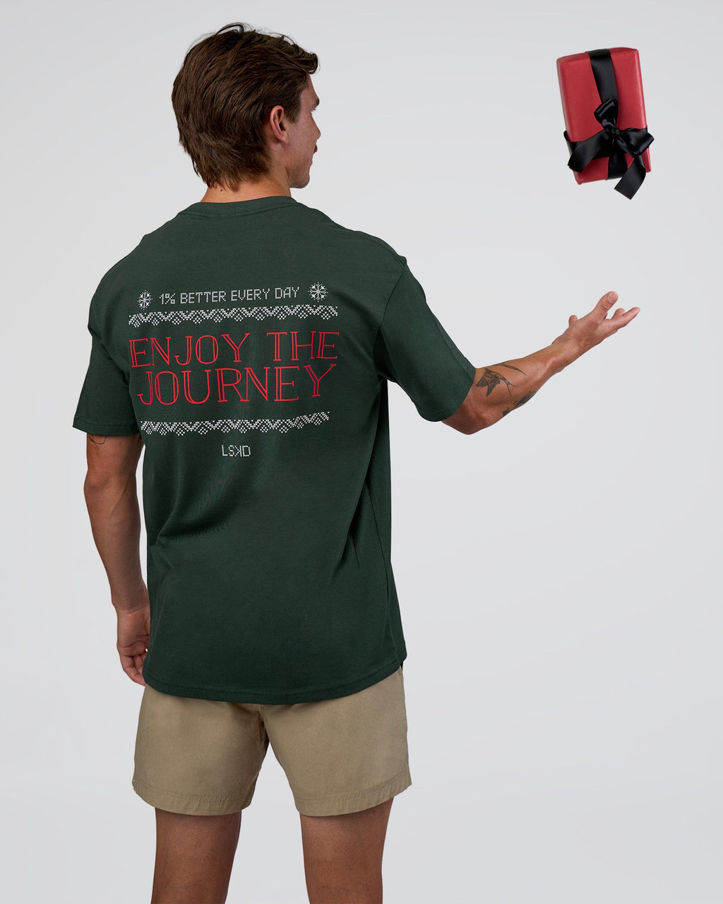 Merry Journey FLXCotton Oversized Tee - Vital Green-White